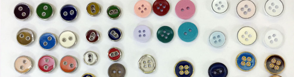 Metallic Enameled, Gold, Silver, antique, Copper and silver Finished Buttons.